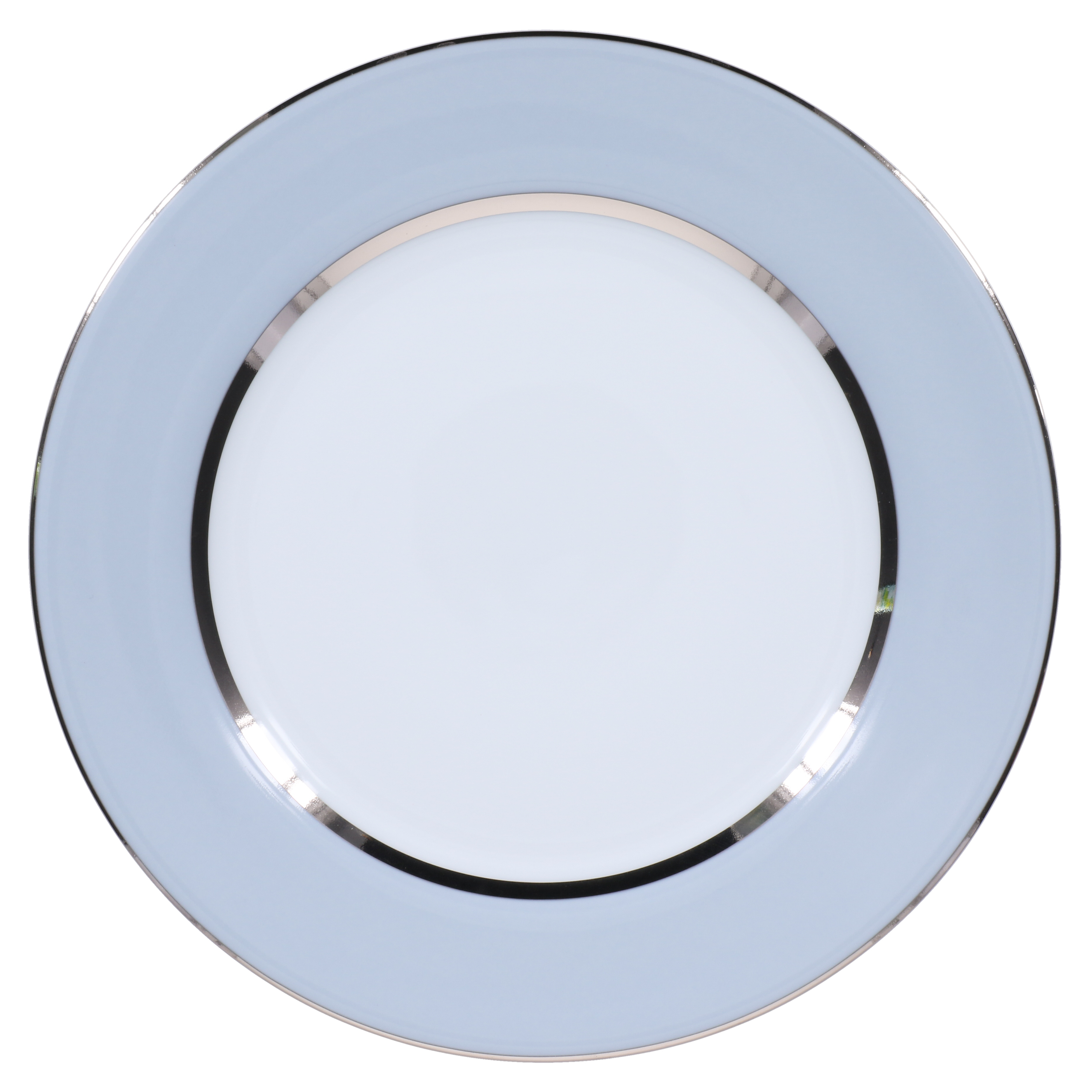 Bia Gordon Bleu Royal Limoges Mak Platinum and Grey Charger